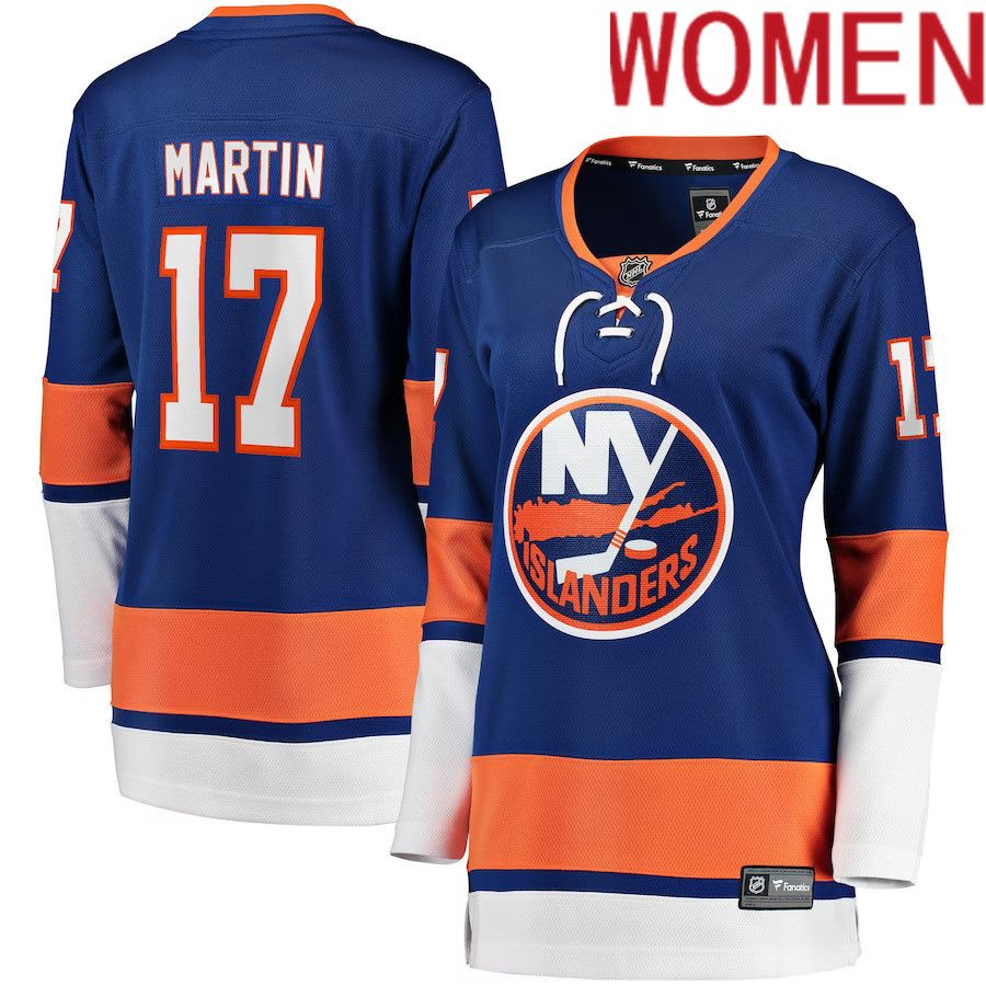 Women New York Islanders 17 Matt Martin Fanatics Branded Royal Home Team Breakaway Player NHL Jersey